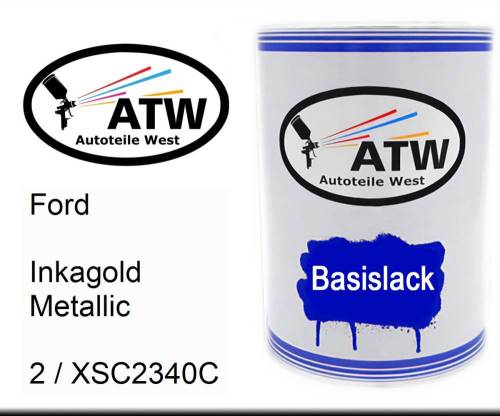 Ford, Inkagold Metallic, 2 / XSC2340C: 500ml Lackdose, von ATW Autoteile West.